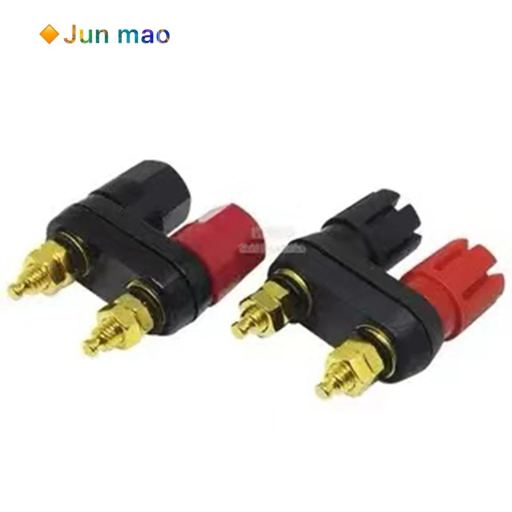 1PCS Banana plugs Couple Terminals Red Black Connector Amplifier Terminal Binding Post Banana Speaker Plug Jack