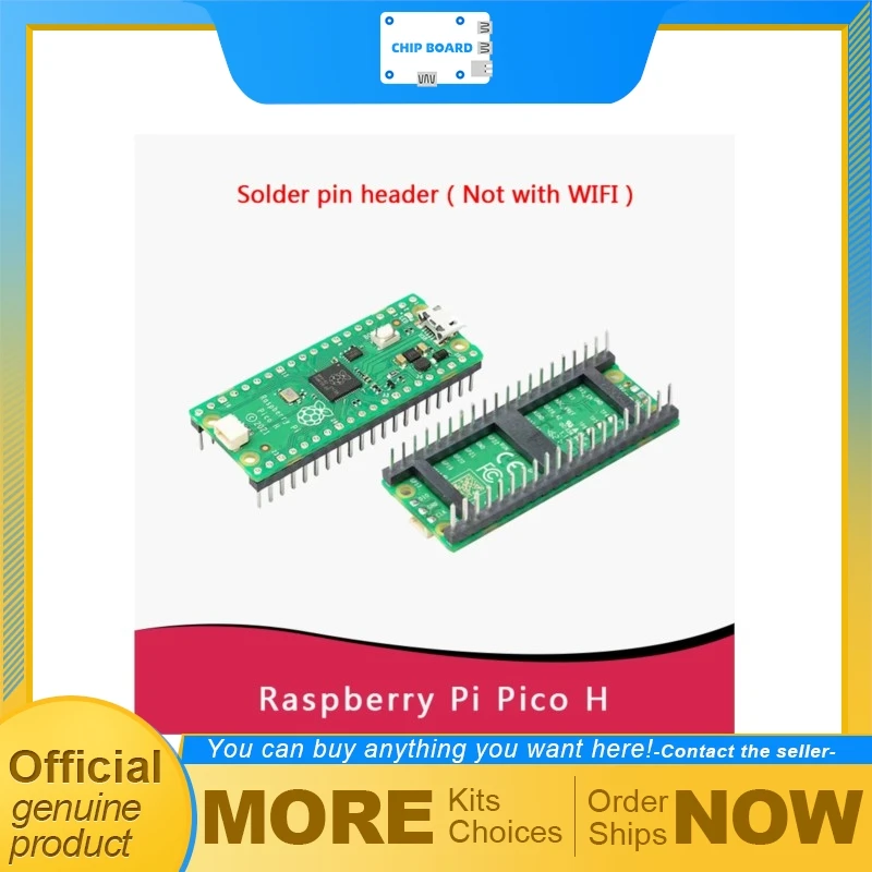 Raspberry Original Pi Pico / Pico 2 MCU Board, Pico H Header Version, Wireless Expansion, MicroPython C++ Ready