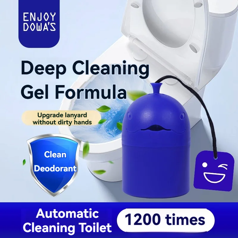 

Automatic Toilet Cleaner with Portable Design, Whale Design, Slow-Release Cleaning, 1 Bottle, 150G Gel