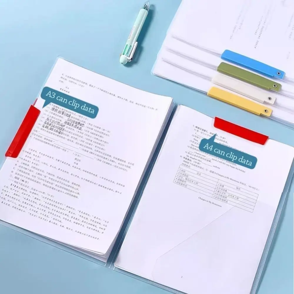 

Прозрачная папка для файлов с качающимся стержнем, двойные зажимы, зажим для документов с боковым отверстием, папка для хранения данных A3/A4 для школьного офиса