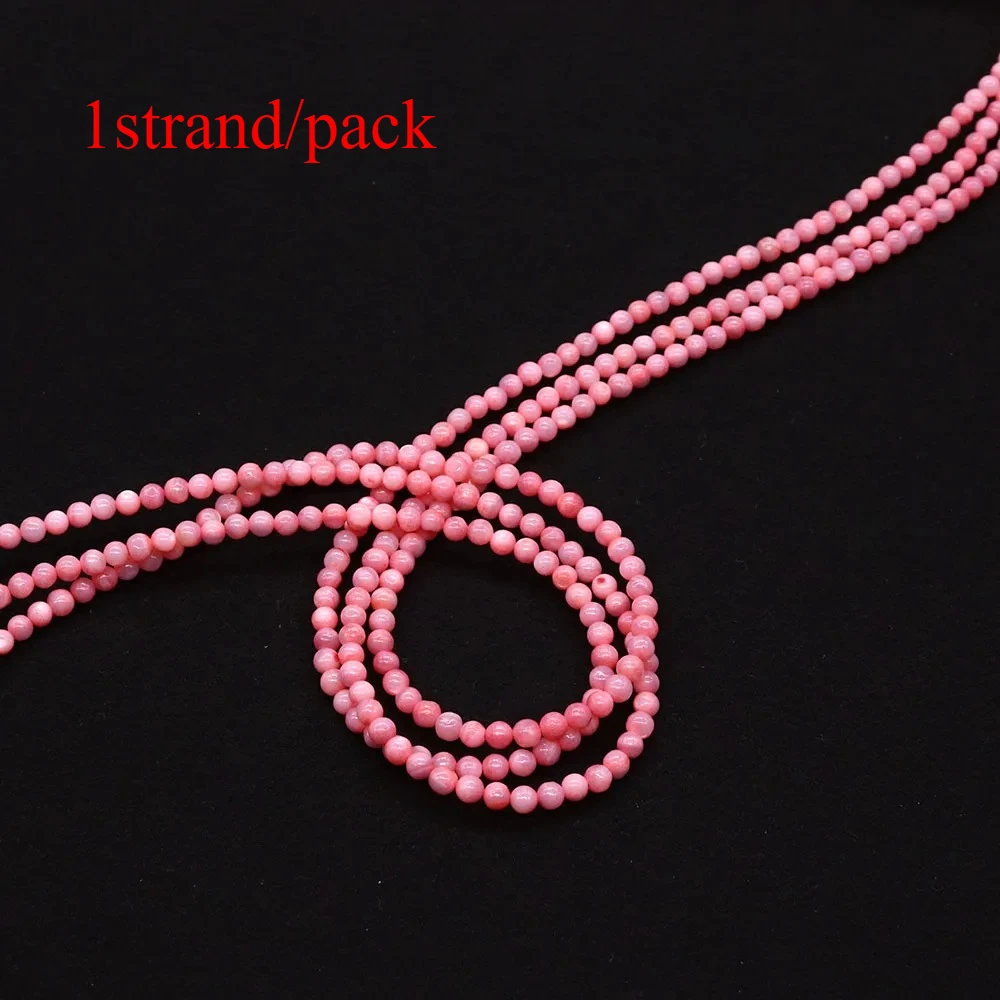 كروية على شكل قذيفة المياه العذبة الطبيعية الخرز 2/3/4 مللي متر متعدد الألوان الصباغة فضفاض الخرزة مجوهرات الإكسسوار ل قلادة اليدوية