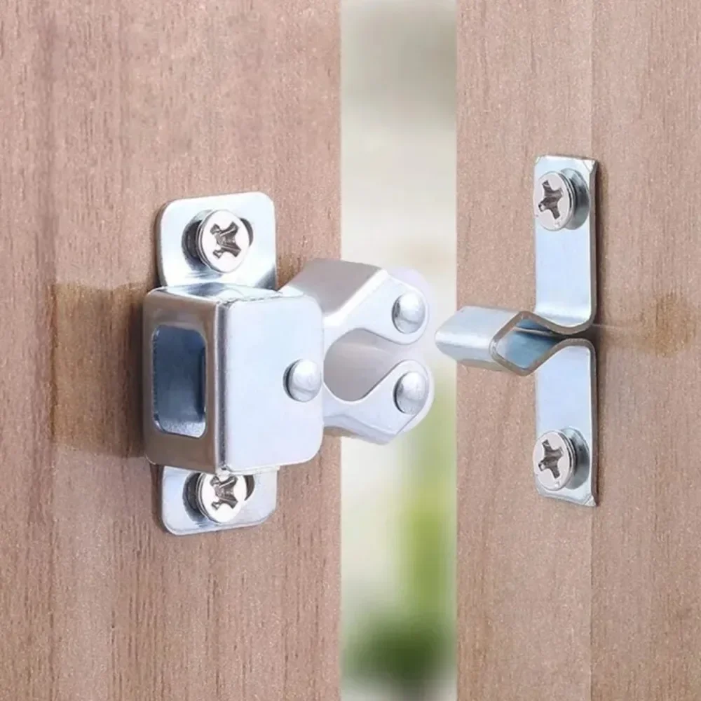 Double Roller Catches Cupboard Cabinet Door Latch Furniture Door Stoppers Roller Latch Twin Striker Free Screws Hardware Tools