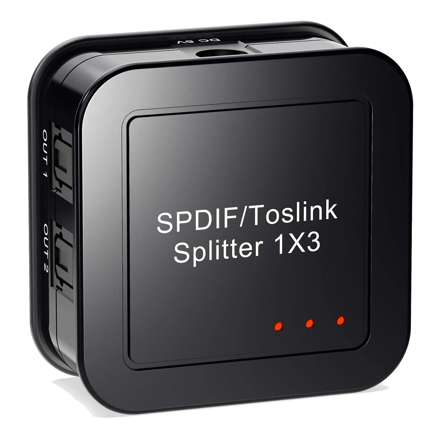 Newest  Digital Optical Audio 1X3 Splitter,Digital SPDIF TOSLINK Optical Fiber Audio Splitter,1 in 3 Out, for Blue-Ray DVD HDTV