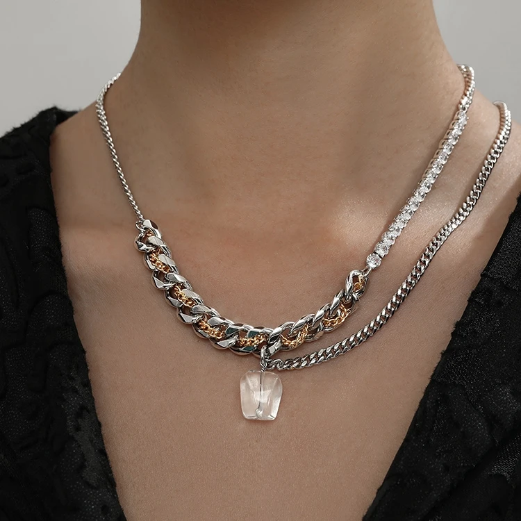 

Ожерелье женское в стиле панк, хип-хоп, с цирконом AAA