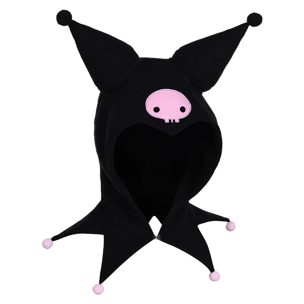 어린이 어린이 Kur 코스프레 검은 모자 모자 복장 만화 애니메이션 롤 플레잉 머리 장식 복장 할로윈 카니발 의상 액세서리