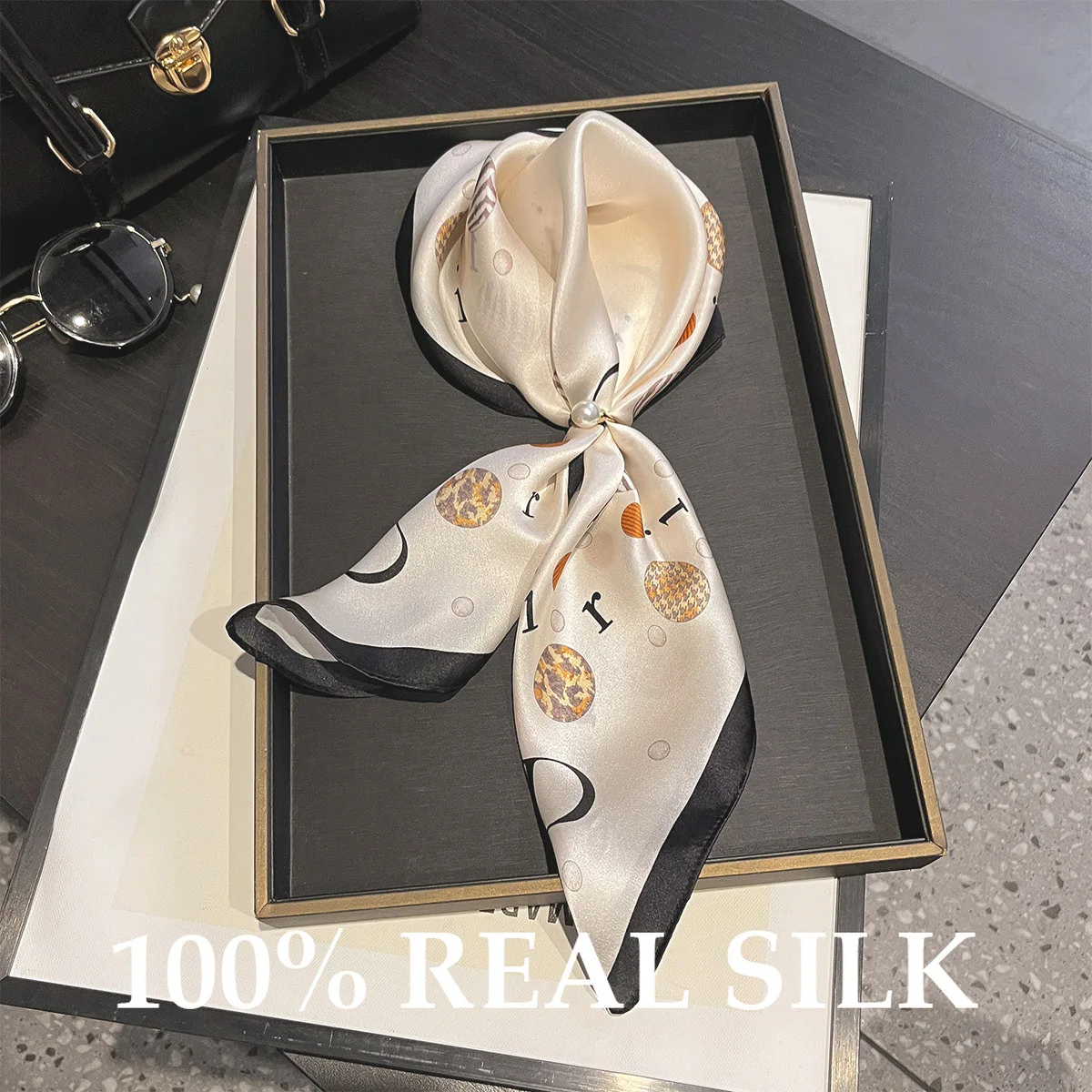 

Новый 100% натуральный шелковый шарф, женский бандана, квадратные шарфы, платок из шелковицы, модный роскошный хиджаб высокого качества для женщин