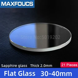 21pcs 30mm-40mm Sapphire Crystal Watch Glass Flat 2mm Thick 31.5mm 32.5mm 33.5mm 34.5mm 35.5mm 36mm 37.5mm Lens Watchmaker Parts