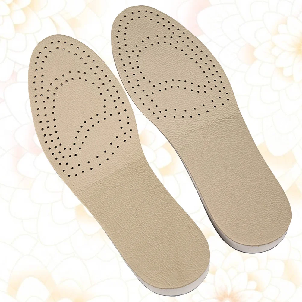 

1 Pair 1.5Cm Height Increase Eva Insole Cowhide Invisible Shoe Lift Heel Insert Deodorant Breathable Fit All Shoes Accessories