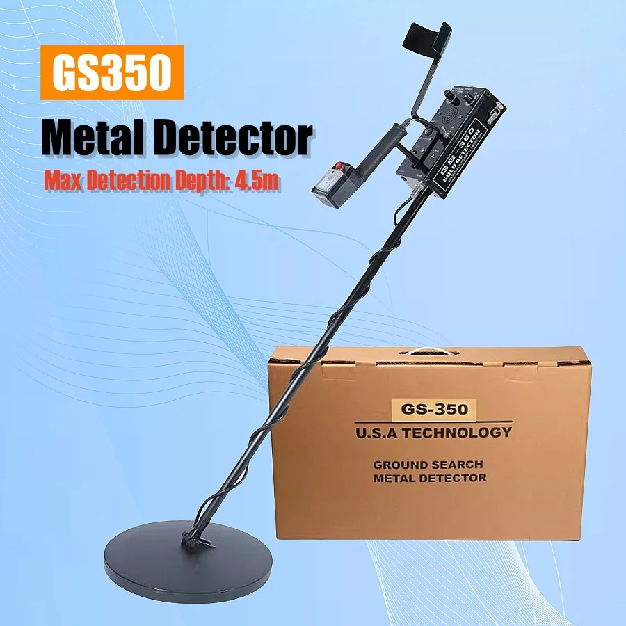 Professional GS-350 Underground Metal Detector Pinpointer Wiring Gold Detector Waterproof Treasure Hunter With Li-Battery