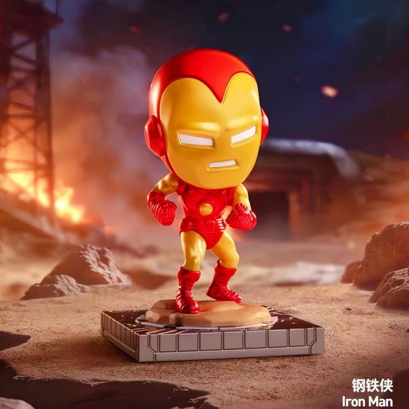 Hot Selling Genuine Stock Popmart Marvel Iron Man Chronicles Series Figurines Blind Boxes Toys Ornaments Collectibles Cute Gifts view 6