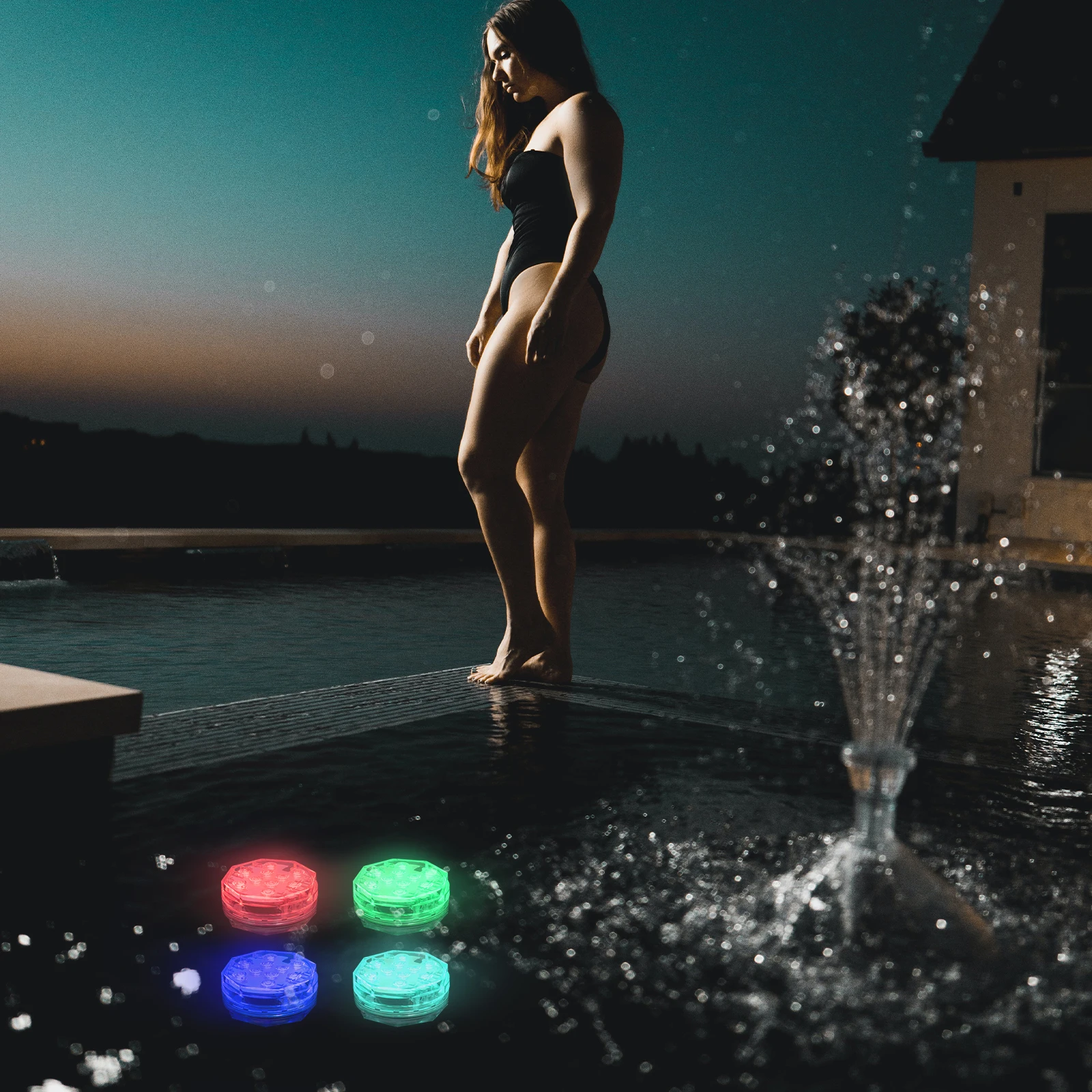 

LED Diving Underwater Submersible Waterproof Led Lights 15 Color Remote Control IP68 Pond Pool Aquarium Lights Waterproof