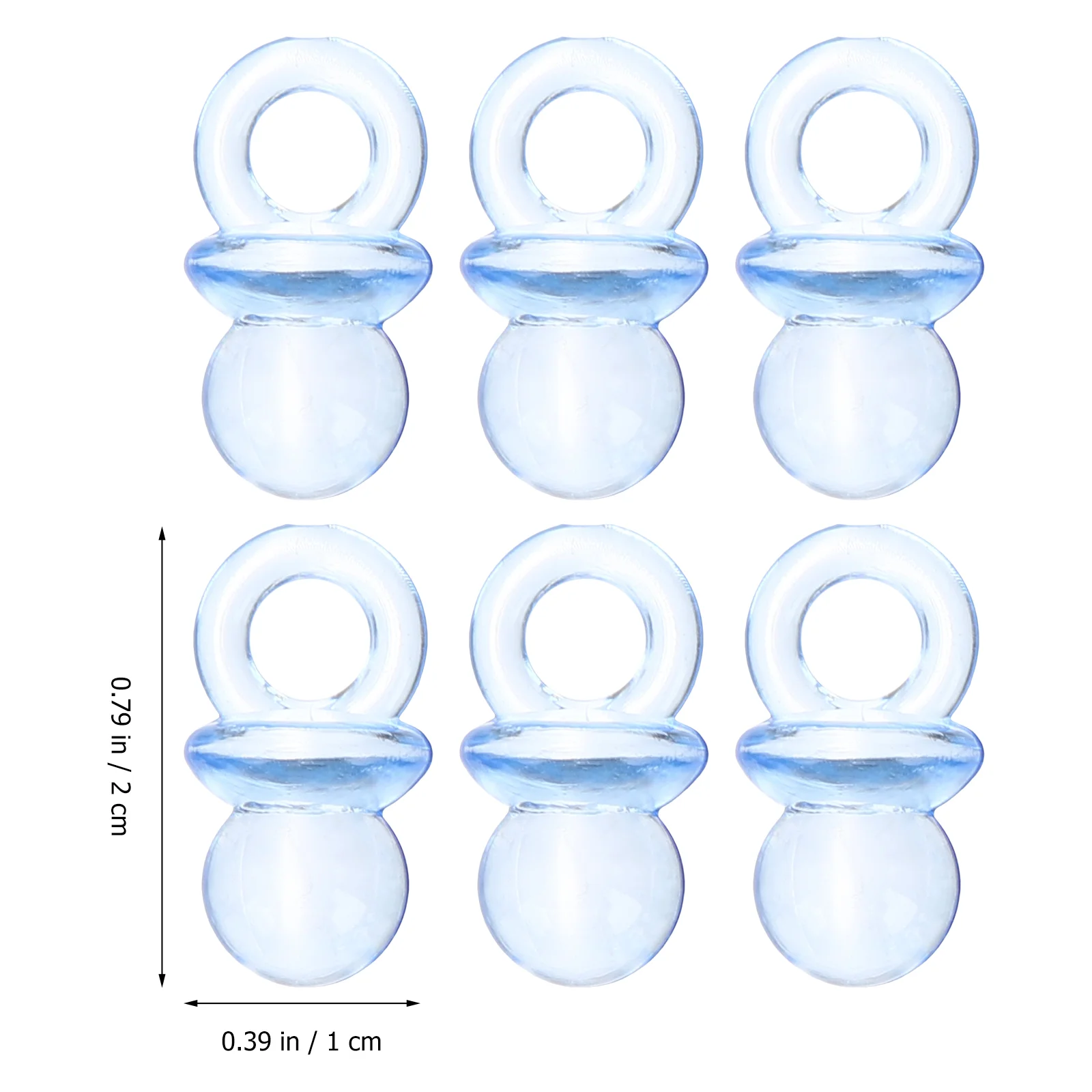 100 Pcs Acrylic Pacifier naments Mini Baby Pacifiers Toys Safe Lightweight Party Decorations Baby Shower Gifts Kids Toys