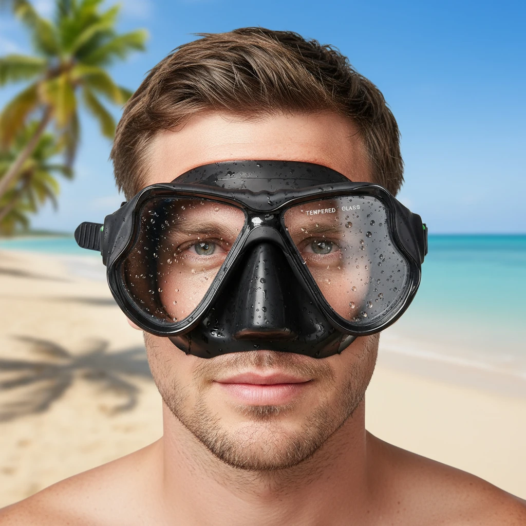 Diving Mask Optical Nearsighted Myopia  Glasses Resin Plastic Lens Googles Silicone  Short-sighted Reading