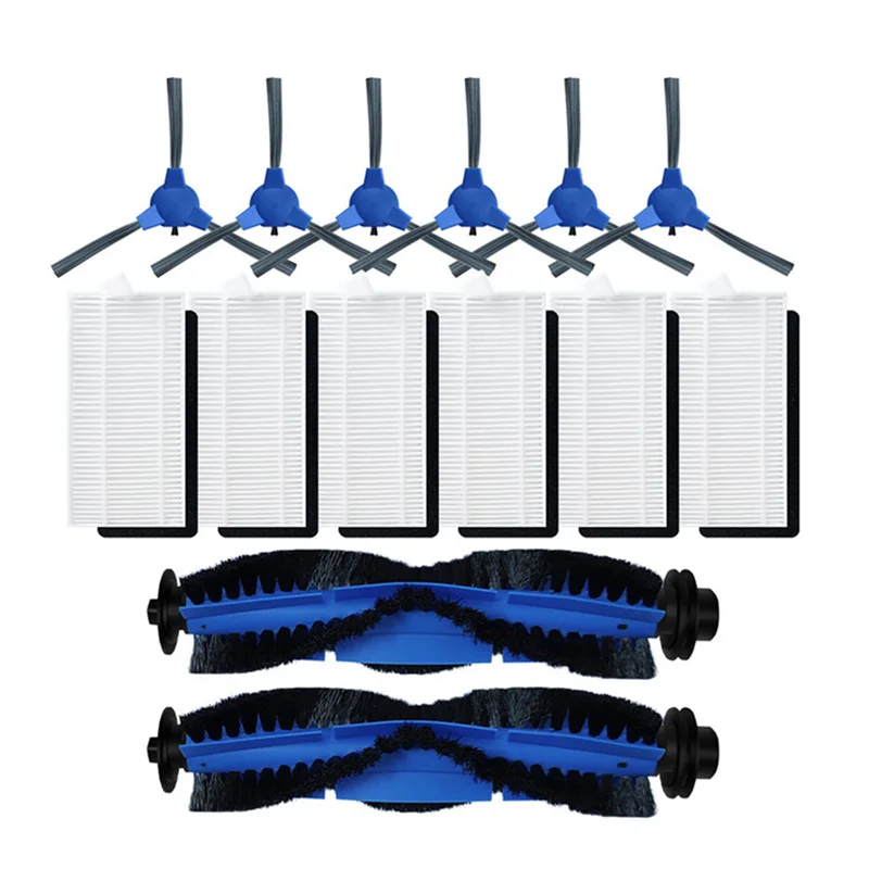 A005-2Set หลักตัวกรอง HEPA หลักแปรงด้านข้างสําหรับ Anker Eufy Robovac 11S, 12, 15T, 15C, 25C, 30, 30C, 35C หุ่นยนต์