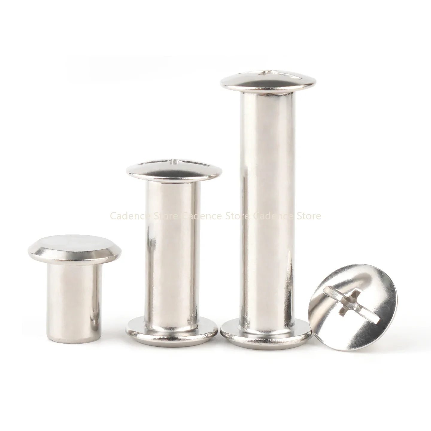50PCS 304 Stainless Steel Flat Head Male Female Rivets for Clothing Bag Leather DIY Craft, Anti-Rust Snap Fasteners M2M3M3.5
