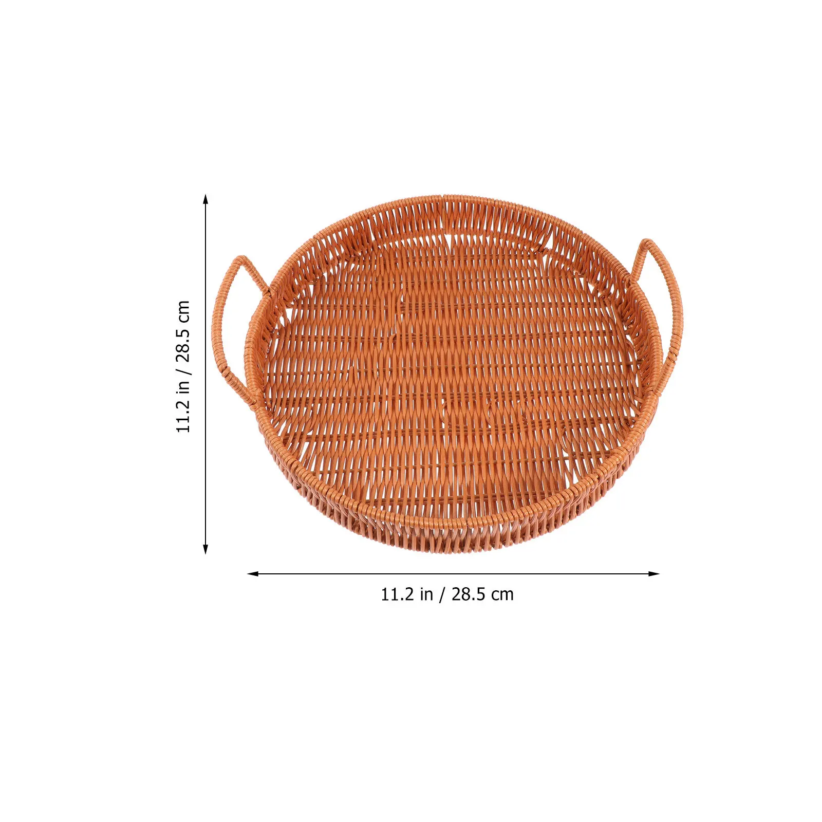 

1pc Handwoven Storage Basket Plastic Fruit Tray Household Snack Organizer Portable Kitchen Container Multipurpose Bread