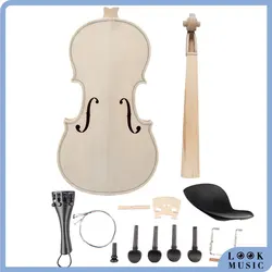 Diy 4/4 3/4 1/2 1/4 1/8 tamanho natural madeira maciça acústico violino kit spruce topo bordo volta pescoço liga de alumínio tailpiece