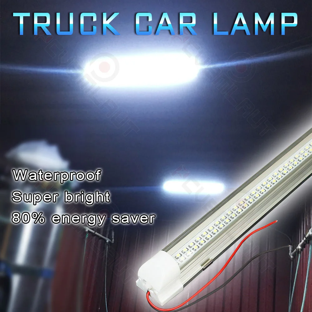 PCVBMLAUT LED Car Light Bar 72LED Truck Roof Light 12V Self-Adhesive Dome Light Emergency Car Repair Lamp for RV Caravan Boat