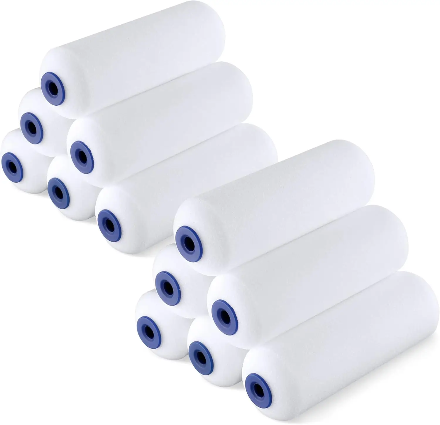 

Набор из 12 мини-валиков для покраски из пенопласта, 4 дюйма, для стен, шкафов, дверей и проектов DIY