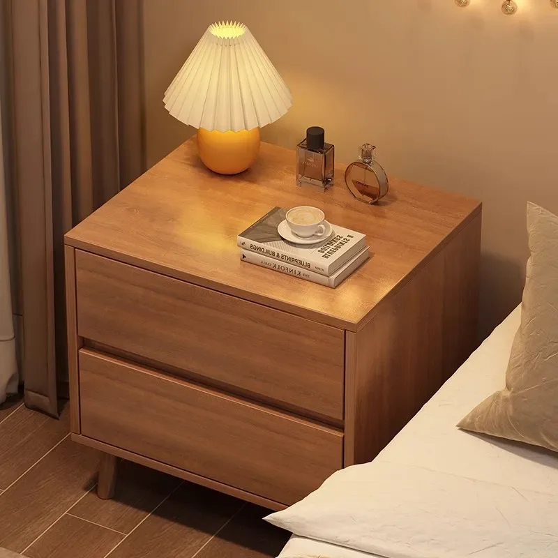 for Solid Wood Bedside Table Household Bedroom 2025 Hot Selling Locker Light Luxury Simple Bedside Storage Narrow Cabinet
