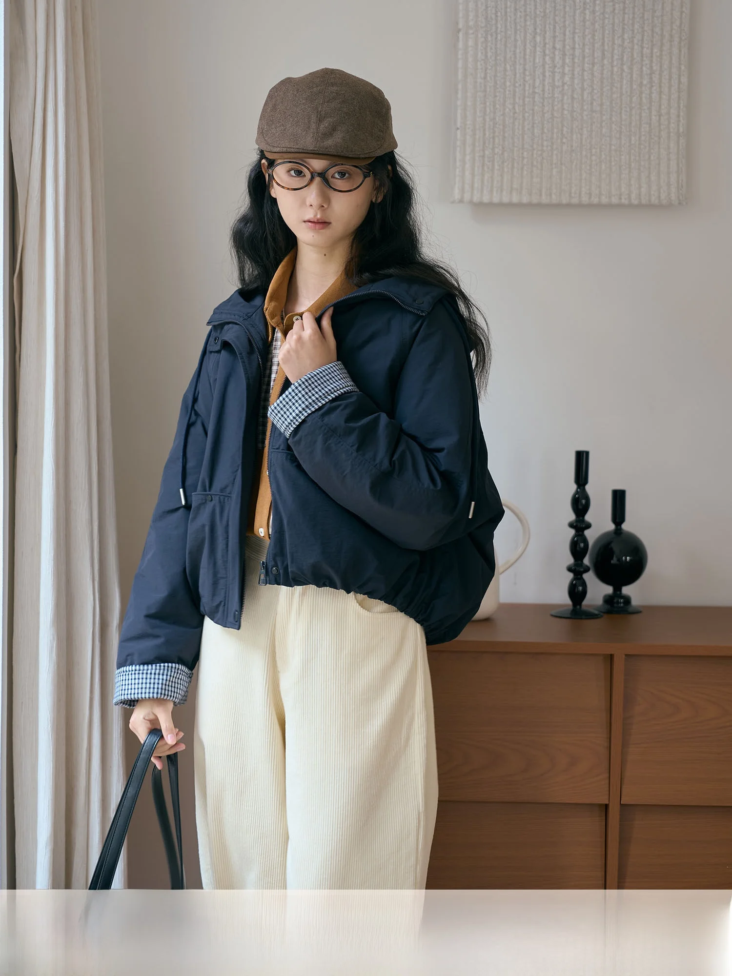 

Пуховик Bruland Casual с капюшоном на молнии, стойкий к сминанию, износостойкий, белый, женская верхняя одежда