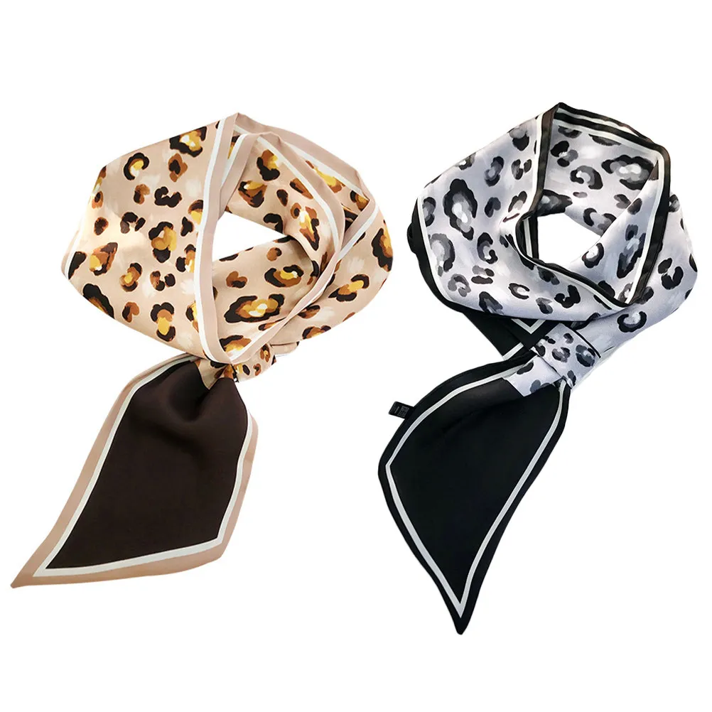 

2Pcs Silk Scarves Hair Scarf Multi-Functional Soft Lightweight Hairband Neck Scarf Decorative Bag Scarves Versatile Hair