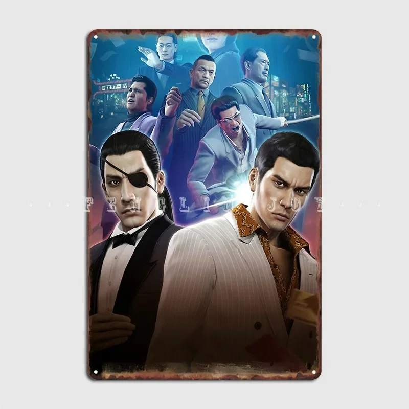 Yakuza 0 Poster Metal Sign Club Garage Club Decoration Garage Decoration Tin Sign Poster