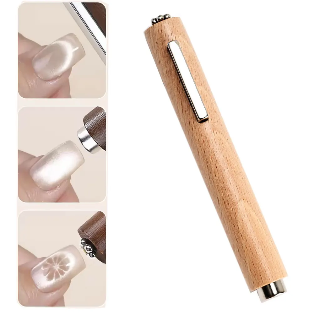 3-in-1 Multifunktionaler magnetischer Katzenaugen-Nagel-Magnetstab, 130 mm, superstarker Gel-Nagellack-Magnetstift, großer Zylinder, magnetisch