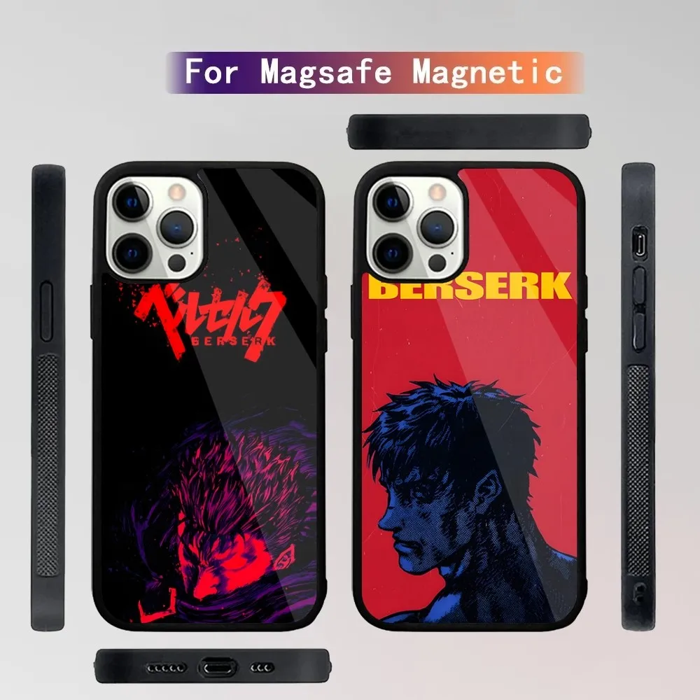 Anime B-Berserk Guts Phone Case For iPhone 15,14,13,12,11,Plus,Pro,Max Mini Magsafe Magnetic Wireless Charging