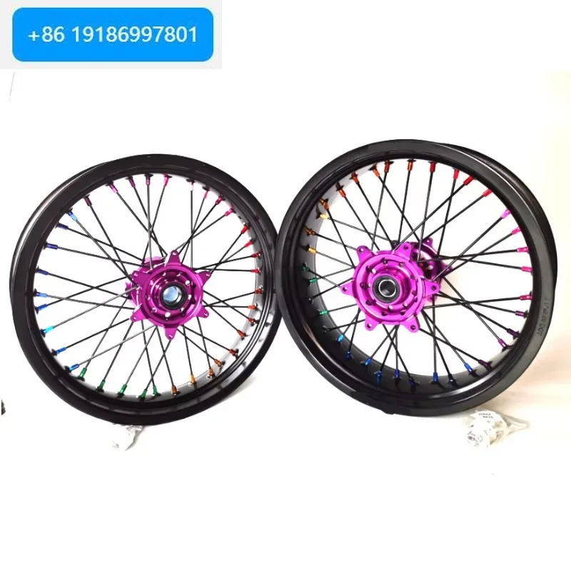 Factory Supply 17 Inch Motorcycle Supermoto Wheelsset for  YZ/YZF