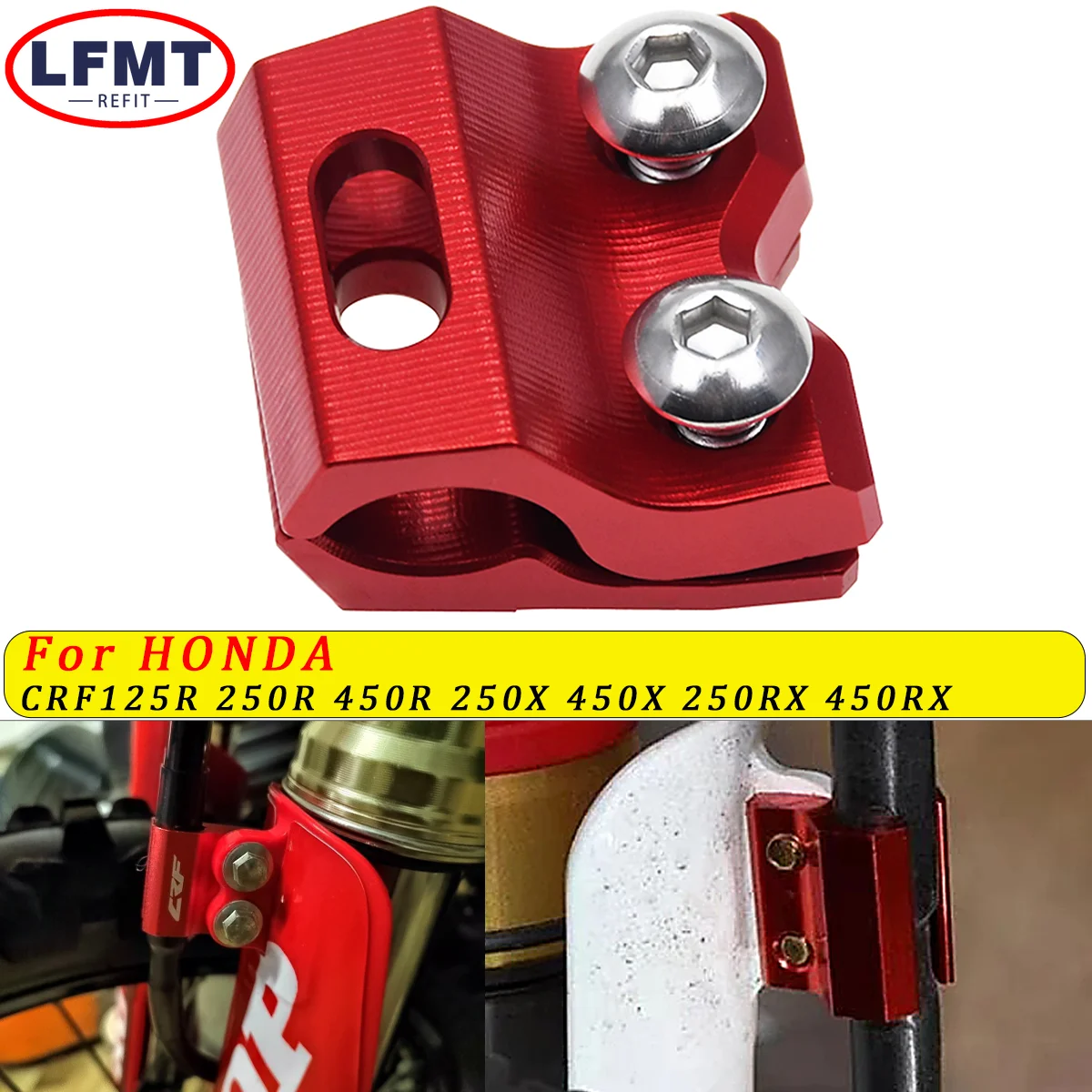 

Motorcycle Front Brake Line Holder Hose Clamp For Honda CRF125R 150R 250R 450R 250X 450X 250RX 450RX 250L 300L 450L 2004-2023