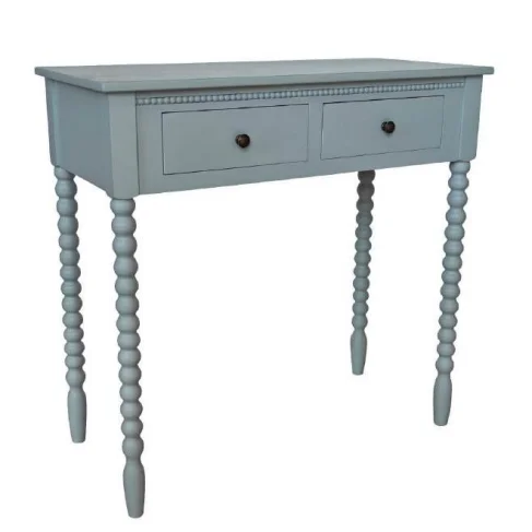 xx-Bobbin Legged Wooden Console Table^