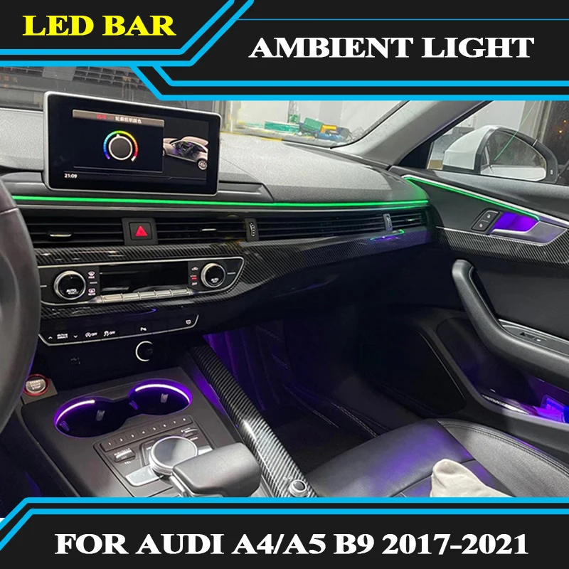 For Audi A4 B9 A5 2017 2018 2019 32 Colors Interior ambient light Atmosphere Lamp Door contour lights with chair light