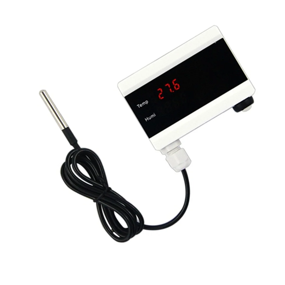 B60AWiFi Temperature Sensor Tuya Thermometer Detector Digital Display Home Smart Life App Alert Freezer Water Alarm EU Plug