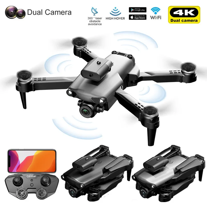 Professional 809 UAV 4K HD camera WIFI FPV optical flow 360° Obstacle avoidance folding quadcopter remote control toy Stop mat