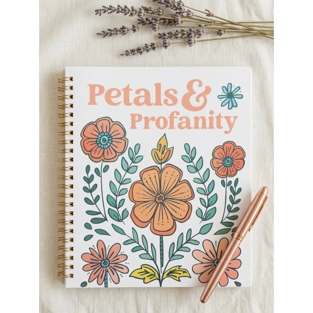 1pc Beautiful Adult Coloring Book | Funny Swear Word Design | Stress Relief & Relaxation Floral Pattern Book