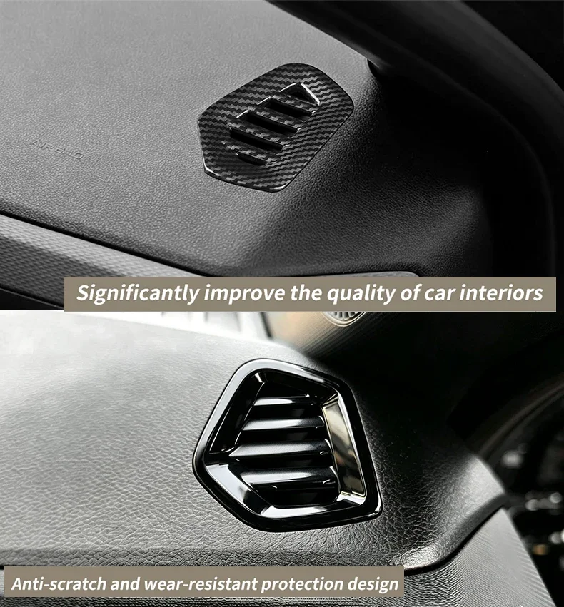 Linke und rechte Lüftungsöffnungen für das Armaturenbrett des Dacia Duster 3 Bigster 2024-2027, Dekorations- und Schutz-Zubehör für den Innenraum. – Detail 6