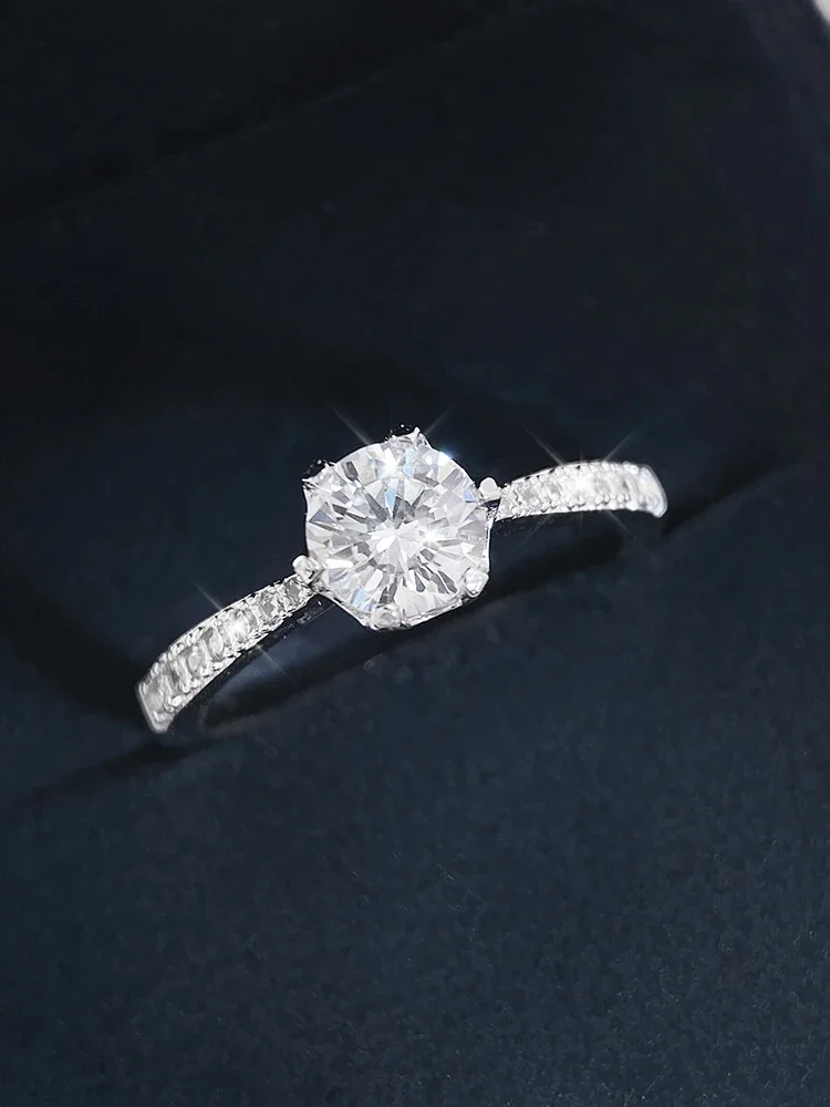 

Stylever Exquisite Advanced Fashionable Casual Six Claw Zircon Rings for Women Real 925 Sterling Silver Luxury Fine Jewelry