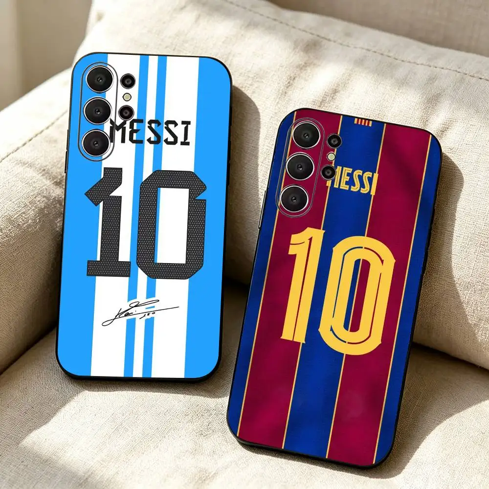 10-Messi-Football star Soft Silicone Case for Samsung S26, S24, S21, S22, S23, S30, Ultra,  Plus, FE, Lite-Black