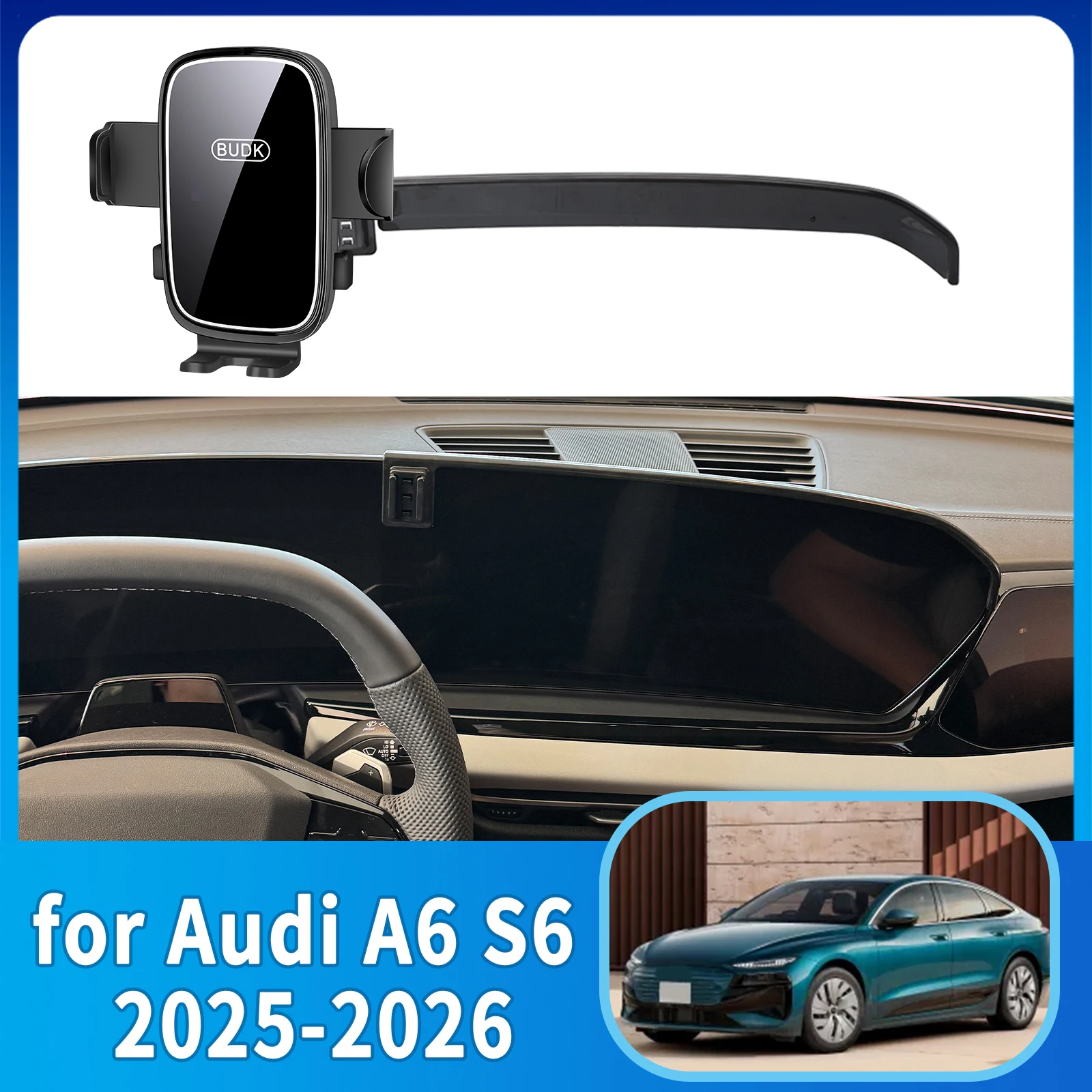 

Car Mobile Phone Holderfor Audi A6 S6 Avant Sedan 2025 2026 Sportback Electric Navigation Stand Auto Accessories GPS Bracket
