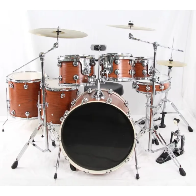 Beginner-Friendly Drum Kit Easy-to-Learn Features Durable Maple Wooden Drum  YD0001 7pcs Drum Set