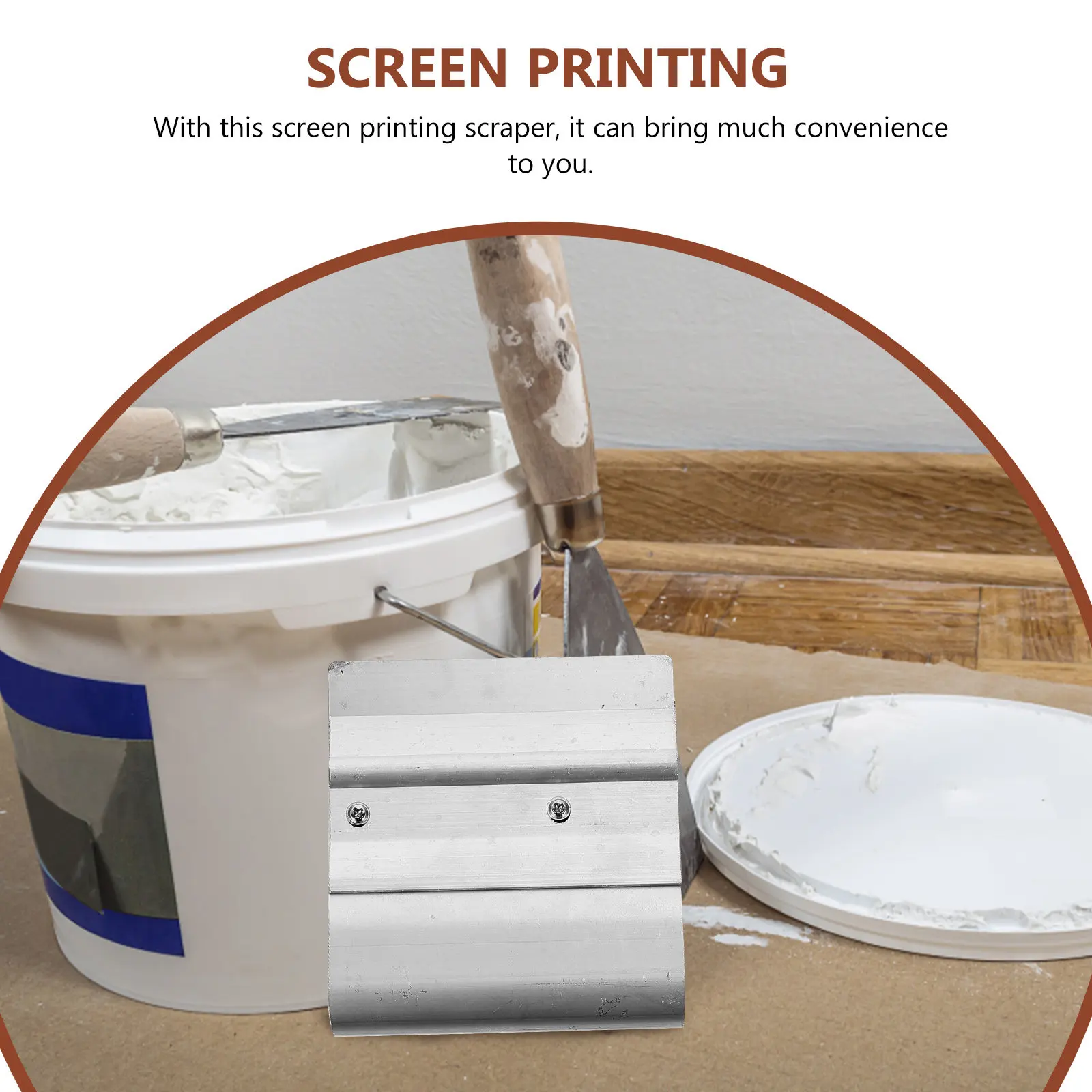 

Прочный скребок из нержавеющей стали для трафаретной печати, устойчивый к царапинам, легкий, для удаления чернил и очистки печатных форм