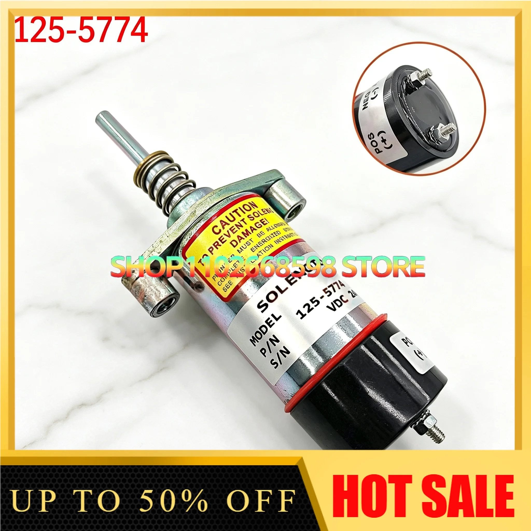Out Solenoid Valve Switch 125-5774 Compatible Excavator Engine Flame with E32B 325C 3114 3126 Models