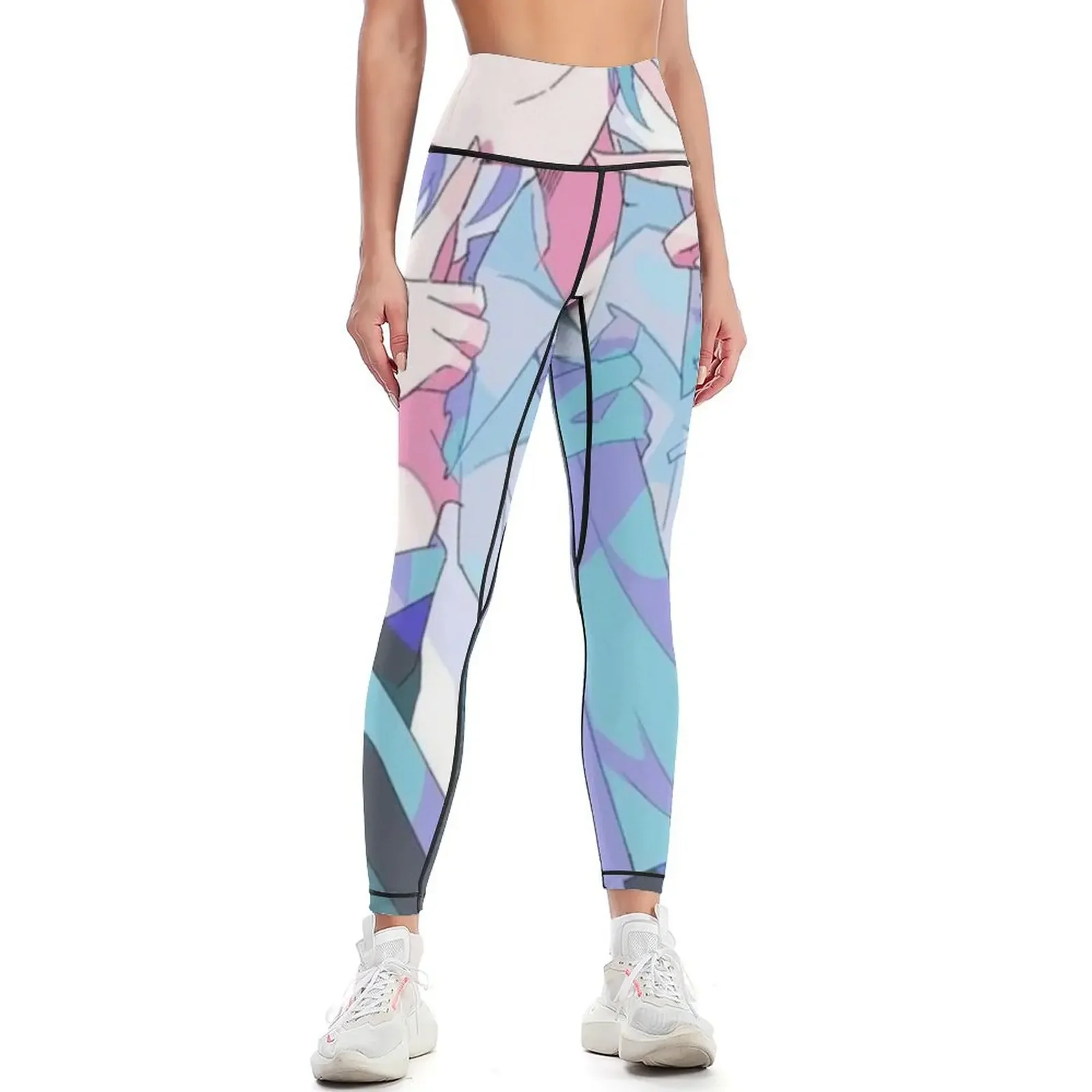 

Rectangles || Miku Leggings legging pants raises butt sport pants Womens Leggings