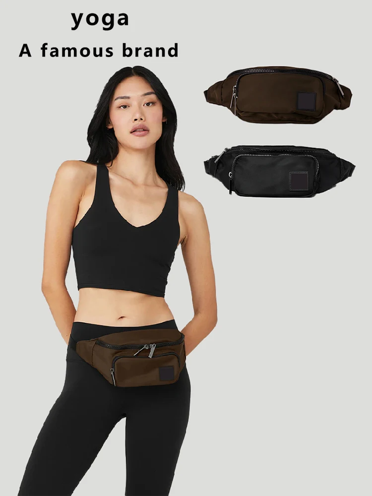 a？？yoga waist bag with full logo new simple and fashionable women's crossbody waist bag multifunctional mobile phone bag