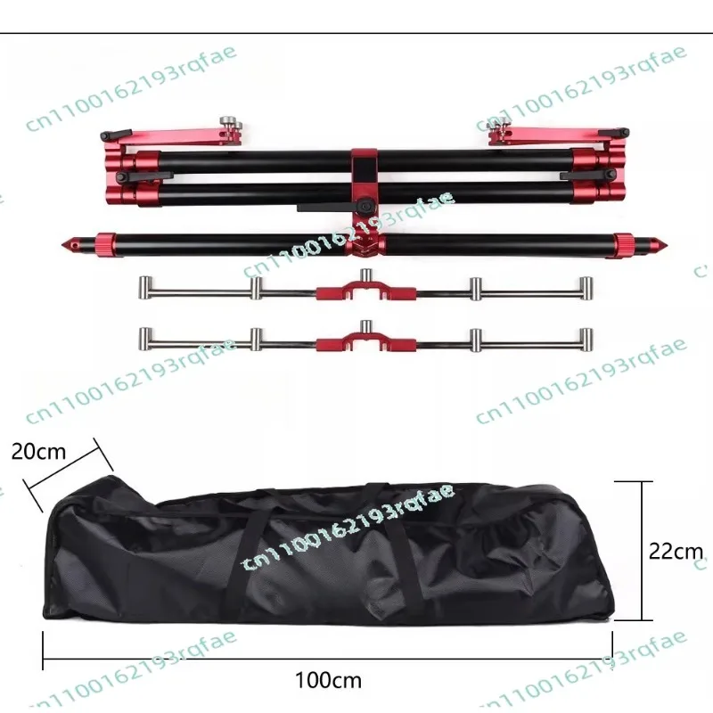 

Bracket Wholesale High Fishing Rod Holder New Retractable Folding Full Metal Aluminum Alloy 5 Heads Triangle