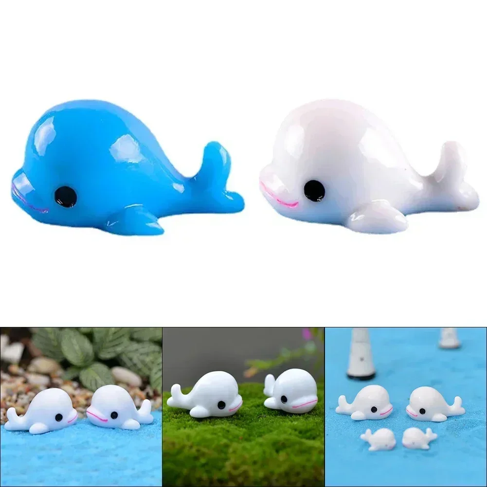 Whale Moss Micro-Landscape Miniature Figurines Animal Resin Handicraft Decor Arts Crafts Ornaments Garden Decoration