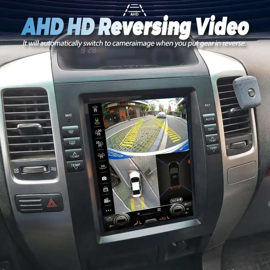 لتويوتا لاند كروزر برادو 120 لكزس GX470 أندرويد راديو السيارة مشغل وسائط متعددة Carplay GPS QLED شاشة تعمل باللمس الملاحة 10.4"