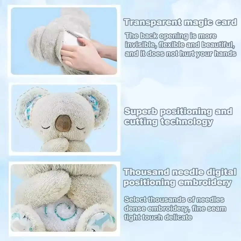 2026 New 1pc Evoraco Breathing Koala Plush - Soothing Stuffed Animal W/ Heartbeat, Anxiety Relief Gift for Birthday & Christmas