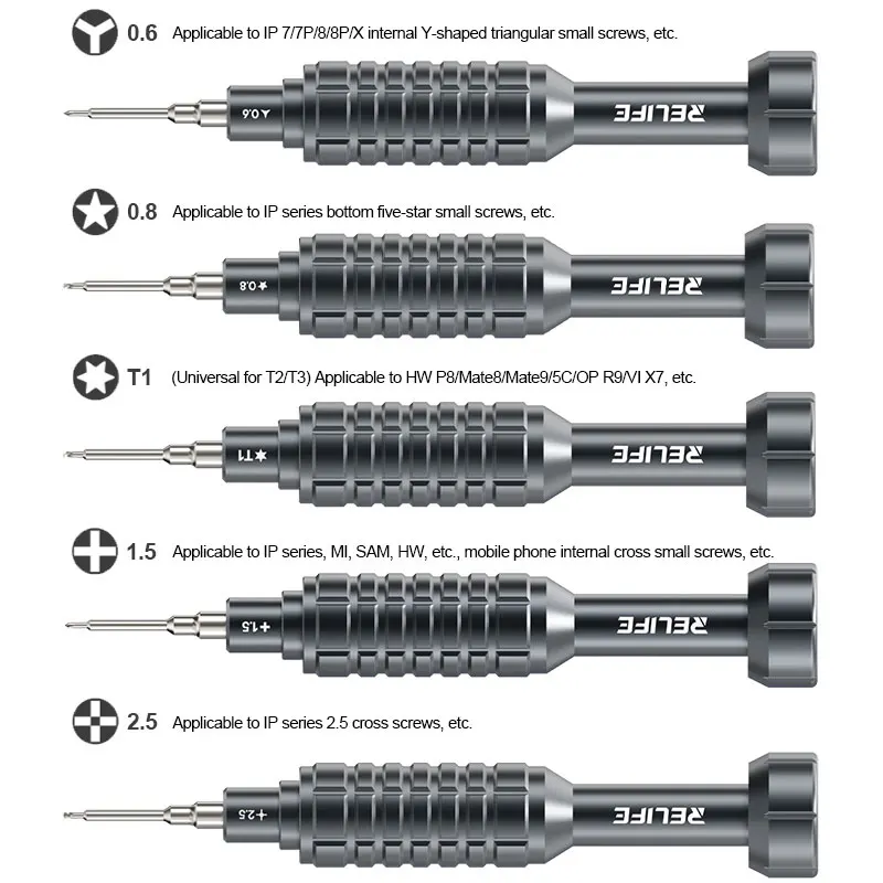 RELIFE RL-730 Steel Cannon King Classic Series Screwdriver （Y0.6/0.8/+1.5/+2.5/T1）